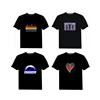 factory supply flashing led panel Customized Own Logo el flashdisco t shirt/el t shirt