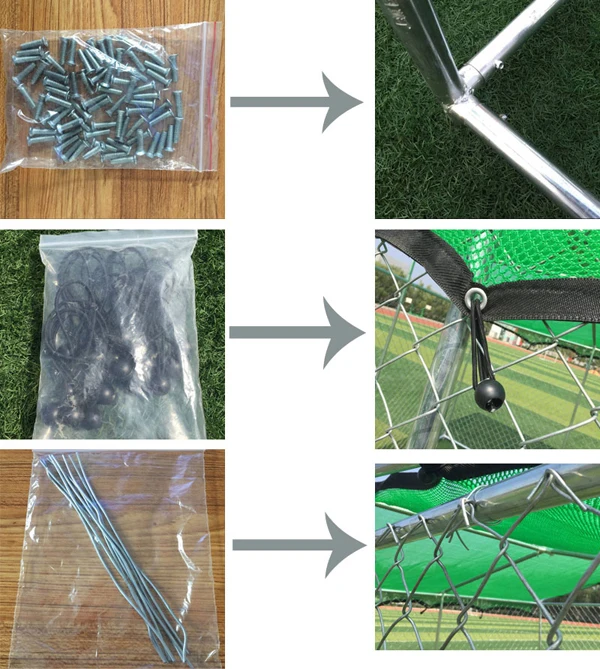 Large Custom Chain Link Metal Dog Kennel Outdoor Pet House Dog Runs Cage