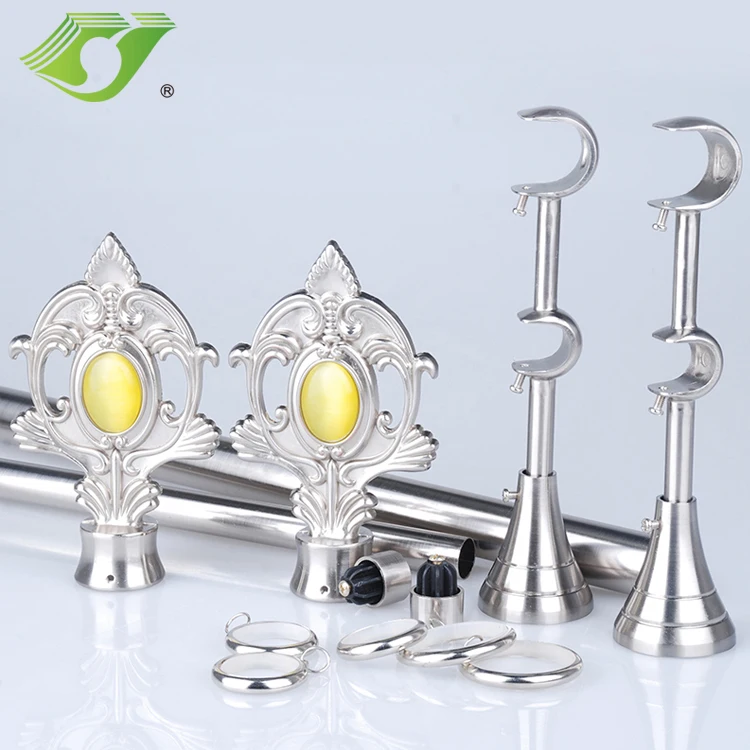 Window adjustable extendable metal curtain rod for home