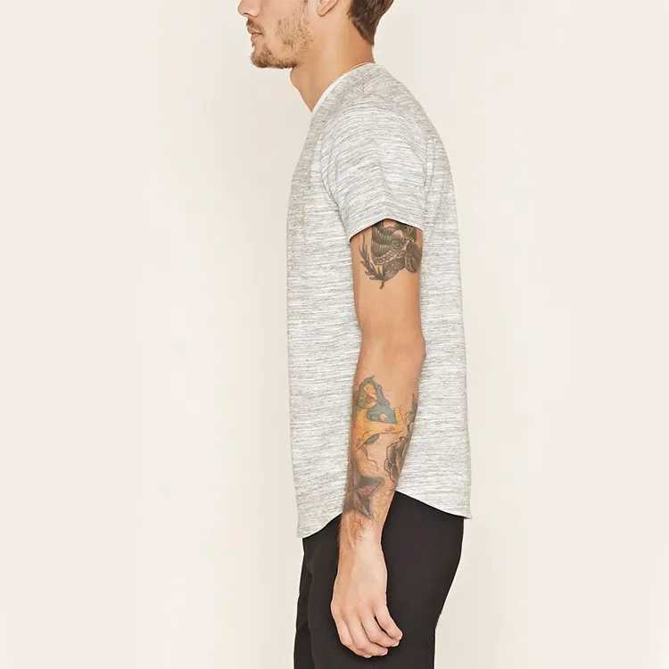 94 Cotton,6 Elastane Crewneck Cotton Rich Mens T Shirt Stretch Jersey