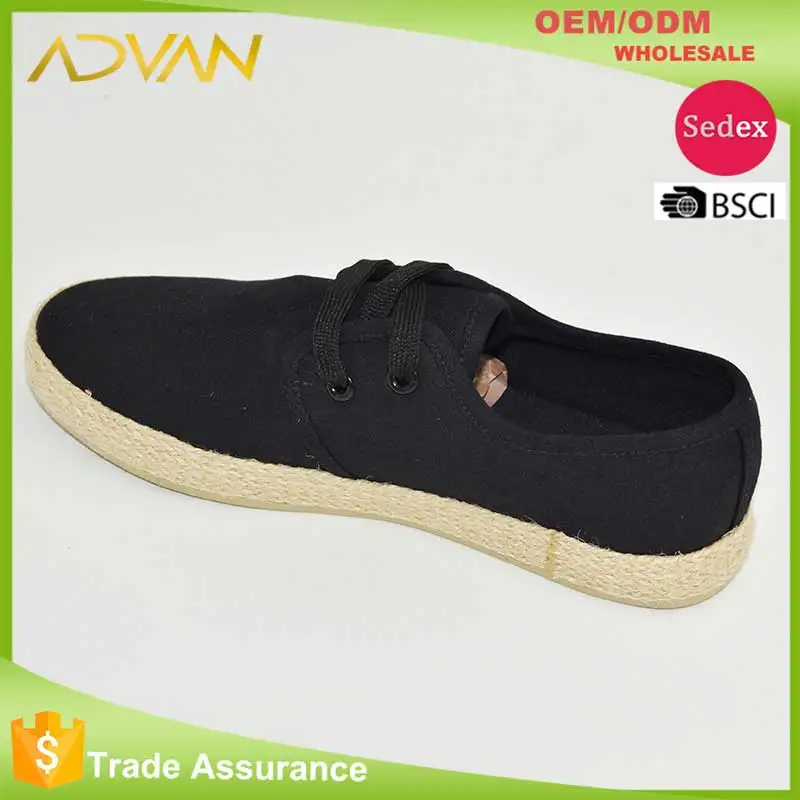 Canvas Hemp Ropes Soles Lace-up Casual Fisherman Shoes - China Running  Shoes and Sports Shoes price