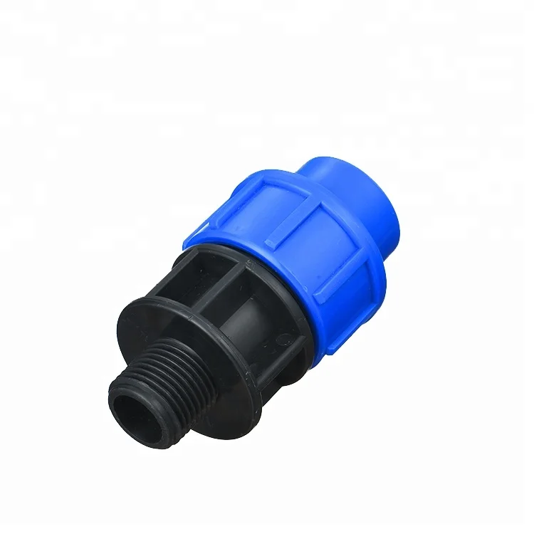 Agricultural PE fittings pp compression tube fittings HDPE new material male adaptor