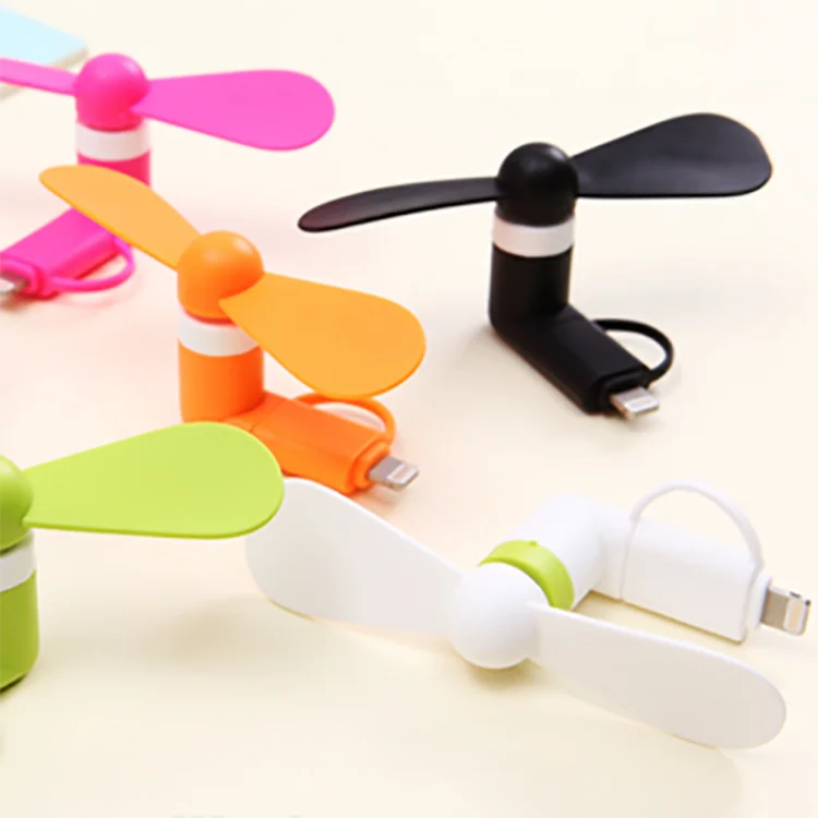 2 In 1 Portable Mini Micro Usb Fan Usb Mini Fan For Iphone 5/5s/5c/6/6