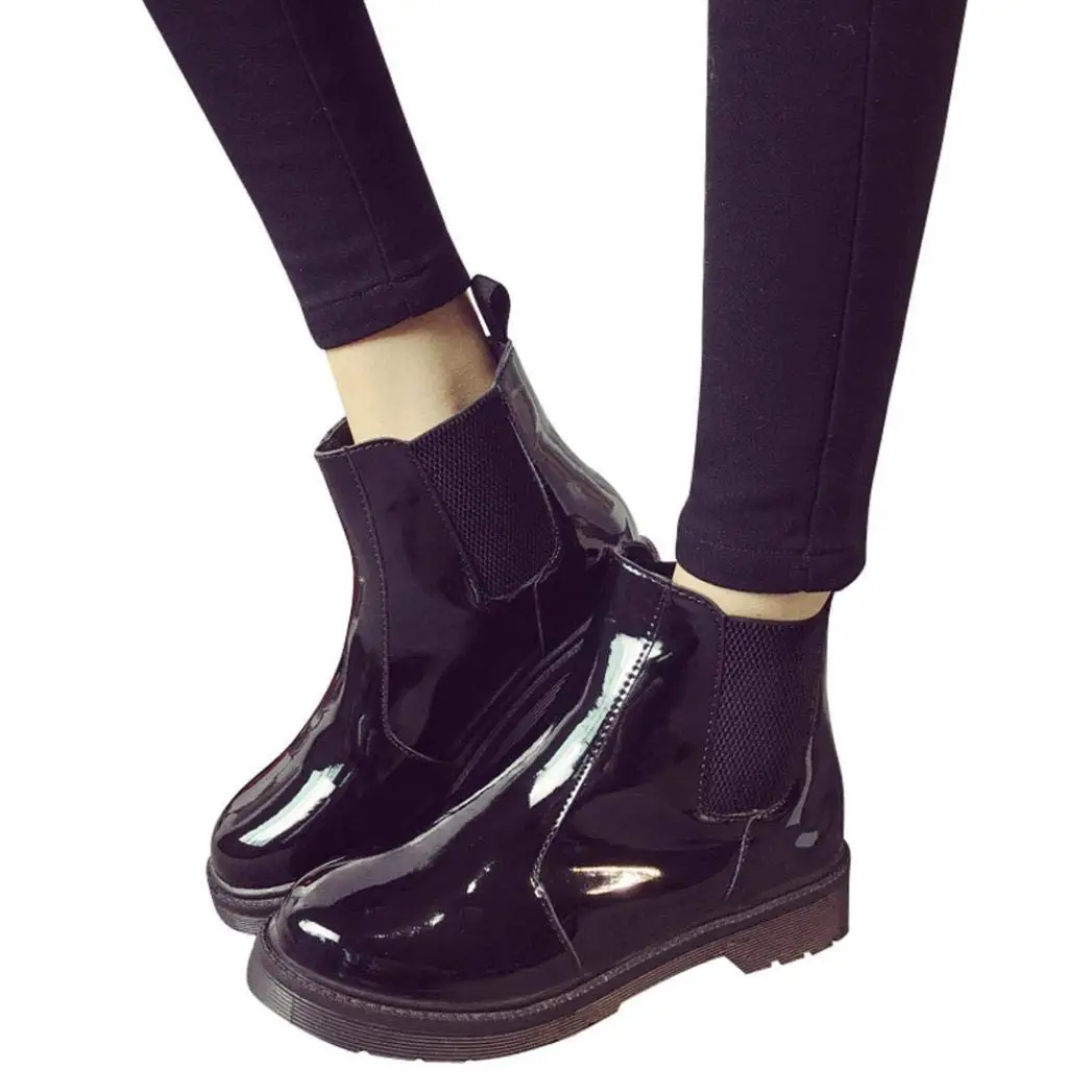 round toe flat booties
