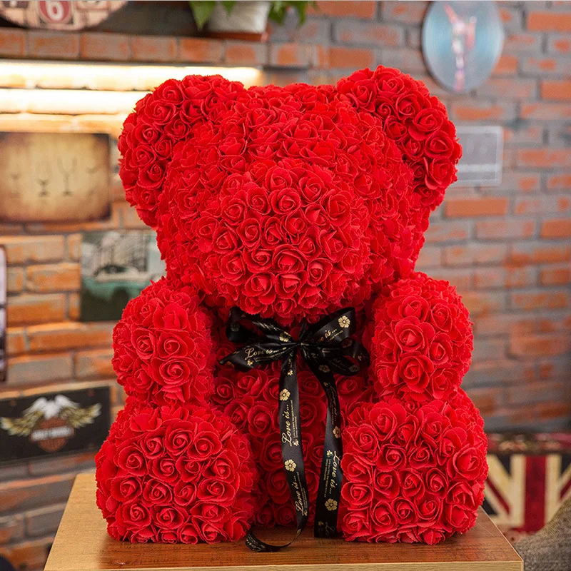 fake rose bear