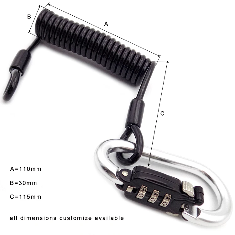 cable lock.combination lock.helmet lock