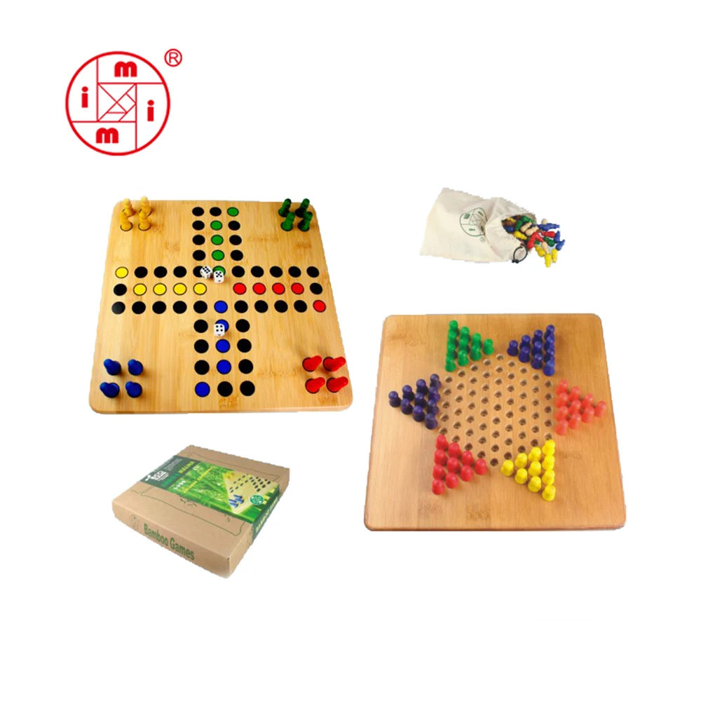 wooden game set.. 10 in 1 deluxe checkers chess ludo change chinese checkers