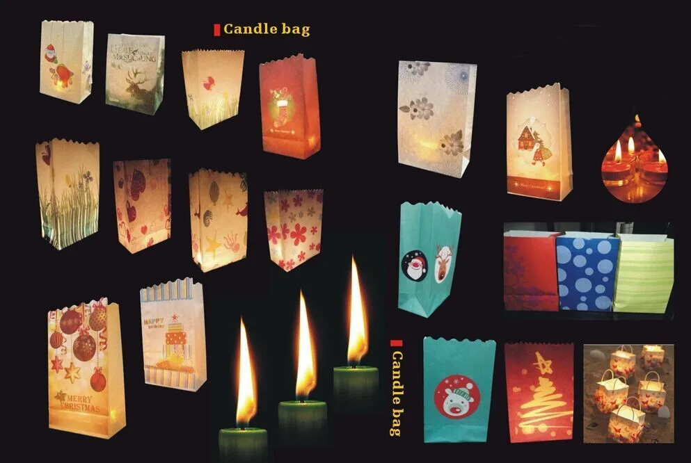 Wholesale Paper Candle Lantern Bag With Sun Design Buy Paper Candle Lantern Bag,Luminary