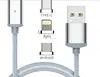 charging cable magnetic/two adapters for android and iphone/magnetic usb cable wholesale price