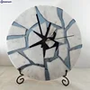 New design Marble combined with resin wall clock for export trade