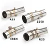 Stainless Steel R250 ER6N Z250 Z250SL Exhaust Muffler Middle Mid Link Pipe