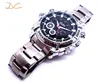 Sliver Black White Round Lady Men Full HD 1080p watch camera with IR night vision