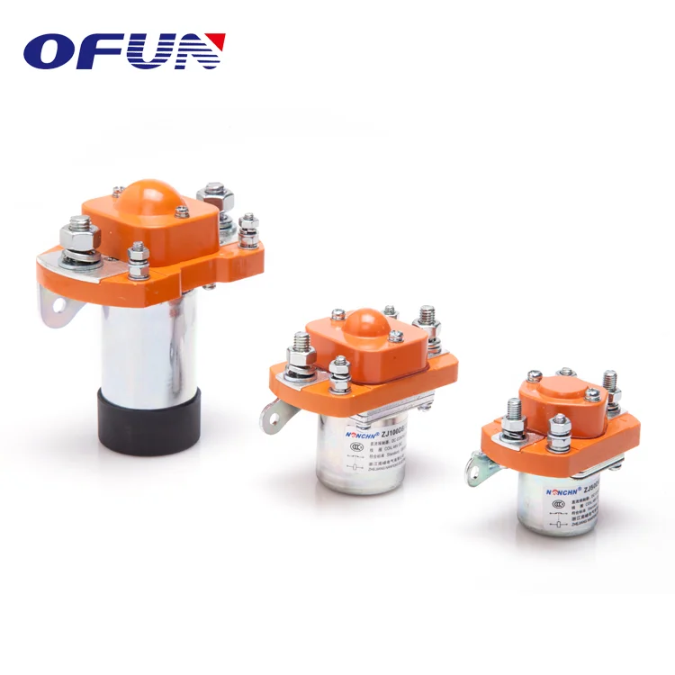 OFUN Normal Open Waterproof Coil Voltage Dc Contactor 12V For Electric Motor