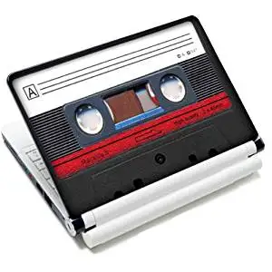 Universal Size Laptop Notbook Decal Skin Sticker Protector Laptop Skin For 7" 8.9" 10" 10.1" 10.2" Laptop Notebook,Includes 2 Wrist Pads, Cassette Tape