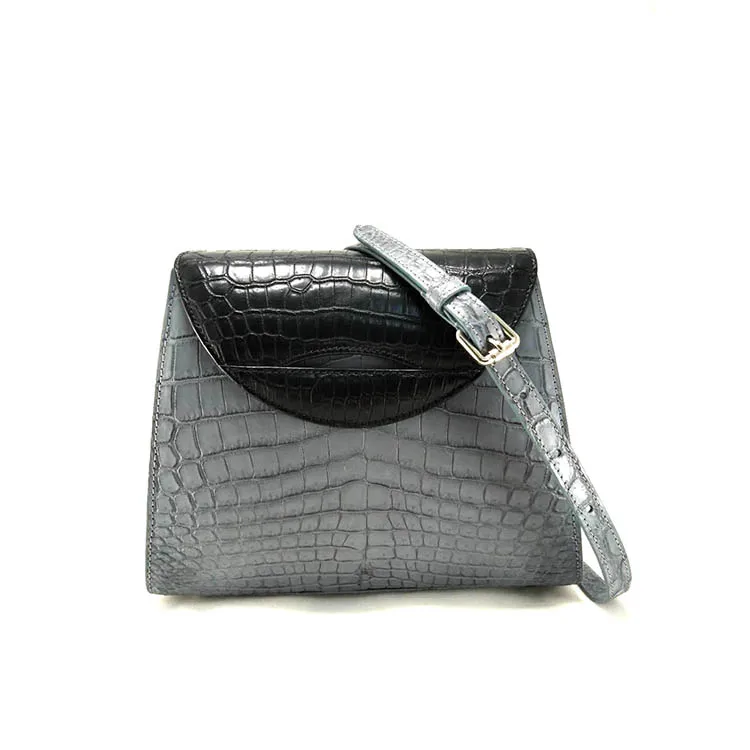 crocodile leather crossbody bag