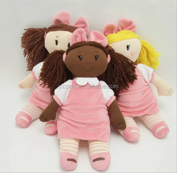 Hot Sale Wholesale Factory Cute Cuddly Rag Doll Girl Gift Plush Rag