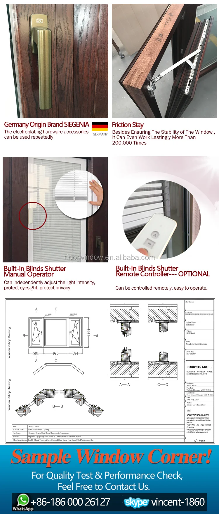 Hot new products windows with built in blinds windows california standard window france