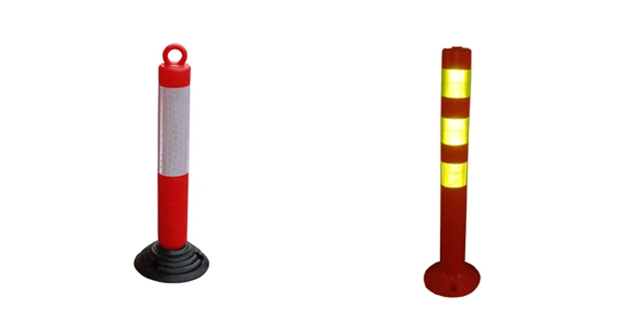 Reflective Road Marker Posts T-TOP Traffic warning Delineator Post Stack Cone Bollard