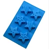Silicone baking soft mold 6 with five-pointed star jelly pudding ice mold