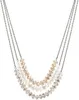 Alibaba jewelry manufacturer women jewelry statement 8mm glass beaded layered necklaces