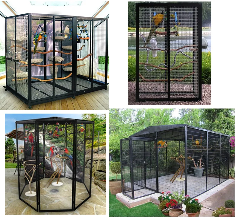 metal large bird square cage or parrot cage in high quality