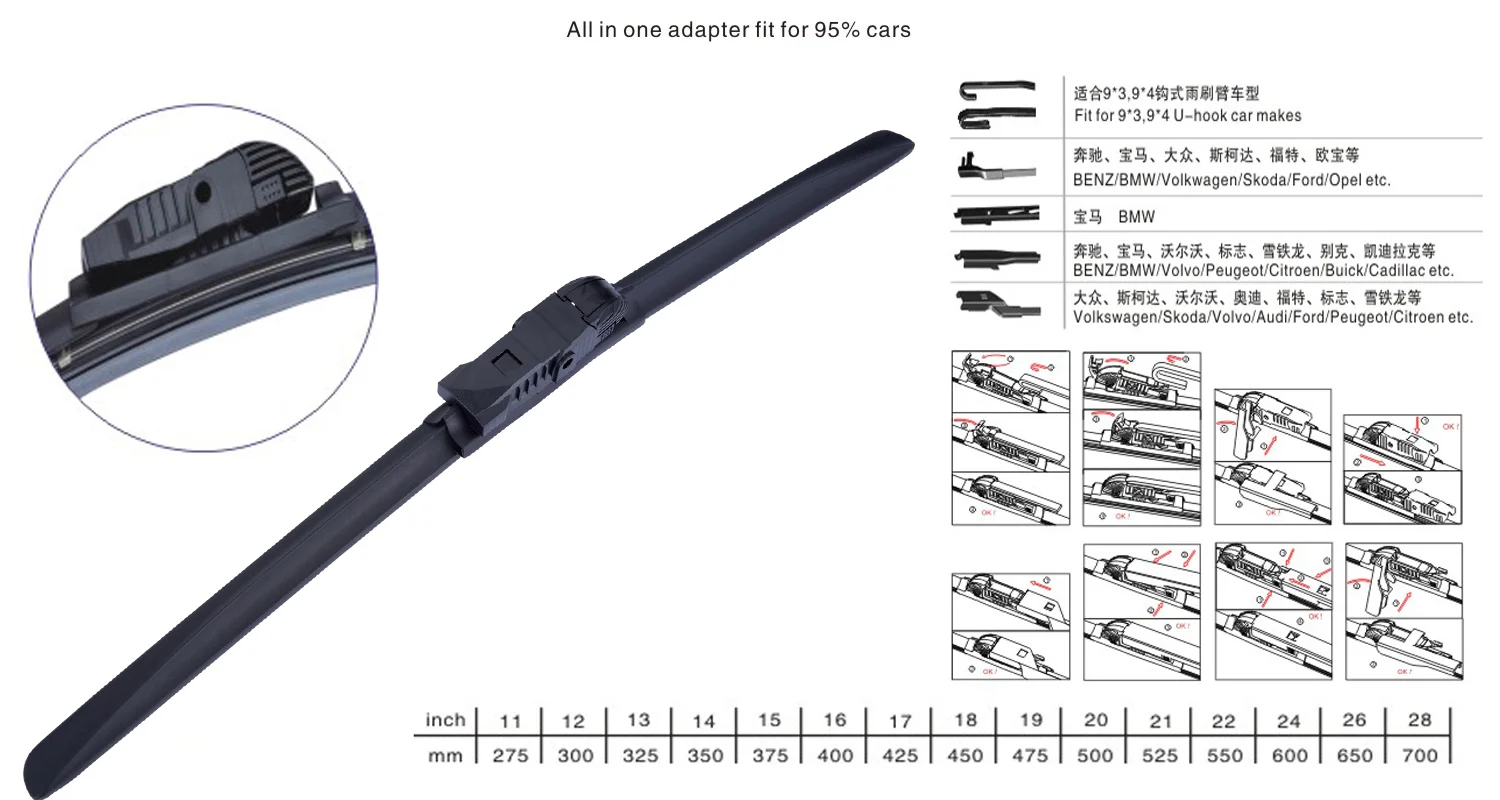 Factory Direct Sales Car Wiper,Soft Wiper,Costeffective Windscreen