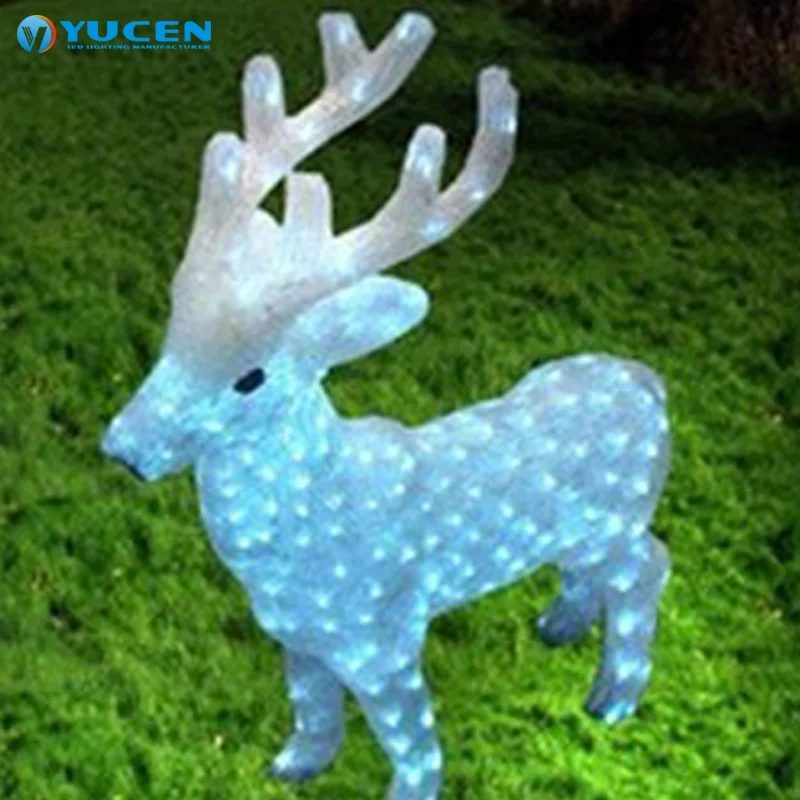 Outdoor Large Acrylic Reindeer Modelling Lamp 3d Christmas Reindeer