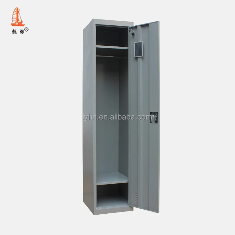 1 Door Army Steel Hanging Clothes Wardrobe Cabinet Cheap Single