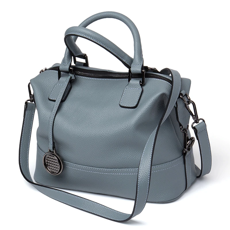 Viney Genuine Leather Shoulder Bag Women Tote Top Handle Handbags Cross