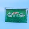 Friends central perk green glitter Liquid photo frame