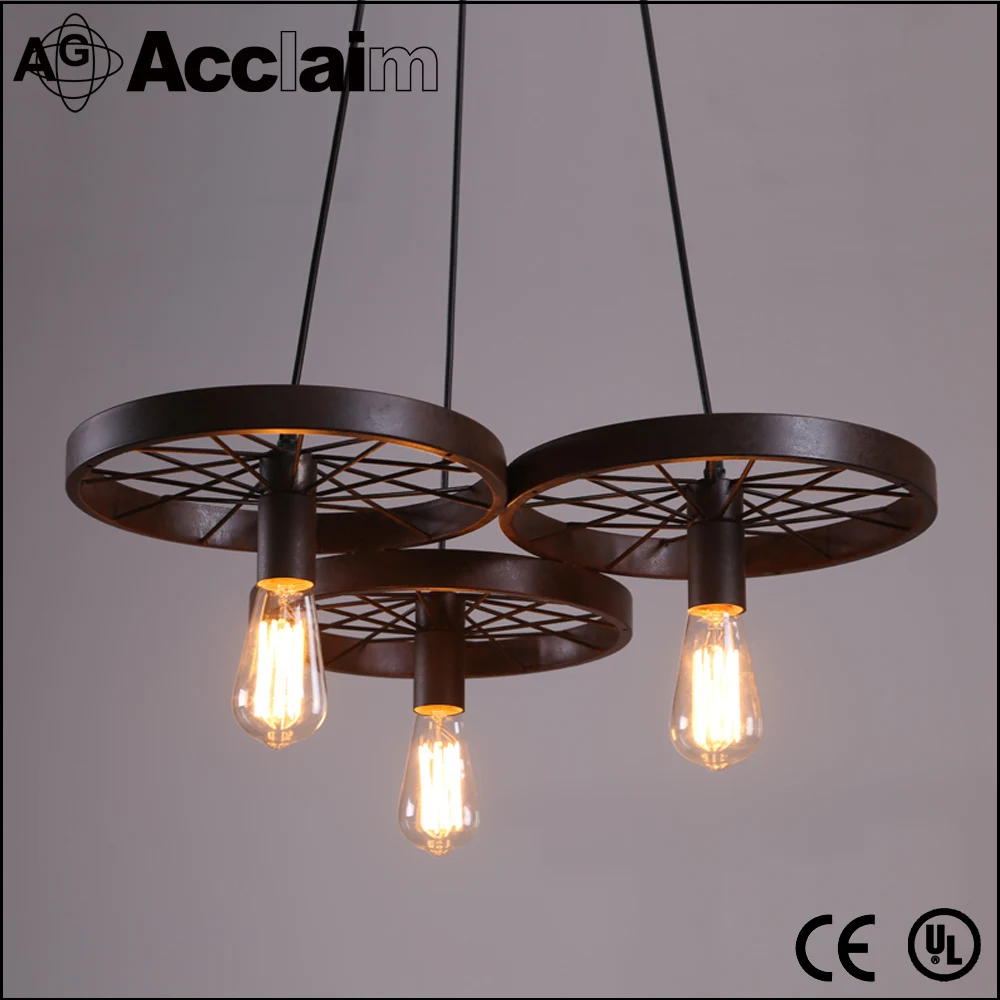 New Design Vintage Style Light Nordic 3 Head Wheel Pendant New Design Vintage Style Light Nordic 3