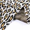 Yarn dyed fashion polyester jacquard lycra leopard printed fabric for garment