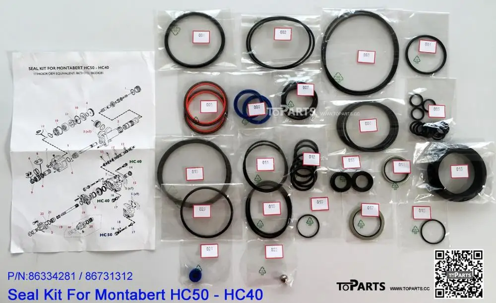 86731312 86334281 Seal Kit Rock Drill Seal Kit For Montabert Hc50 ...