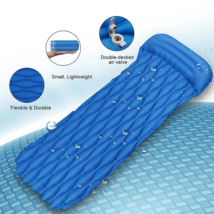 Ultralight Waterproof Nylon Inflatable Air Sleeping Mattress Pads For