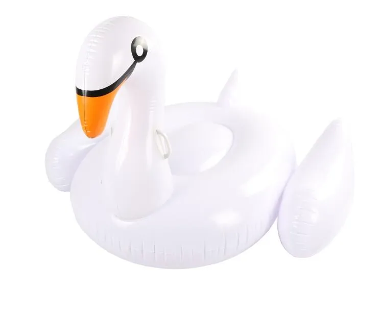 Wholesale Ride On White Swan Inflatable Pool Float Lounge For Adults