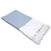 China wholesale Authentic Pestemal Fouta Blue and White Pencil Stripe Turkish Cotton Bath/ Beach Towel