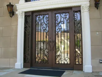 Wrought Iron Door Designs Entry Door With Side Lite Made In China Factory Buy Entry Door With Side Lite Iron Grill Door Designs Wood Wrought Iron