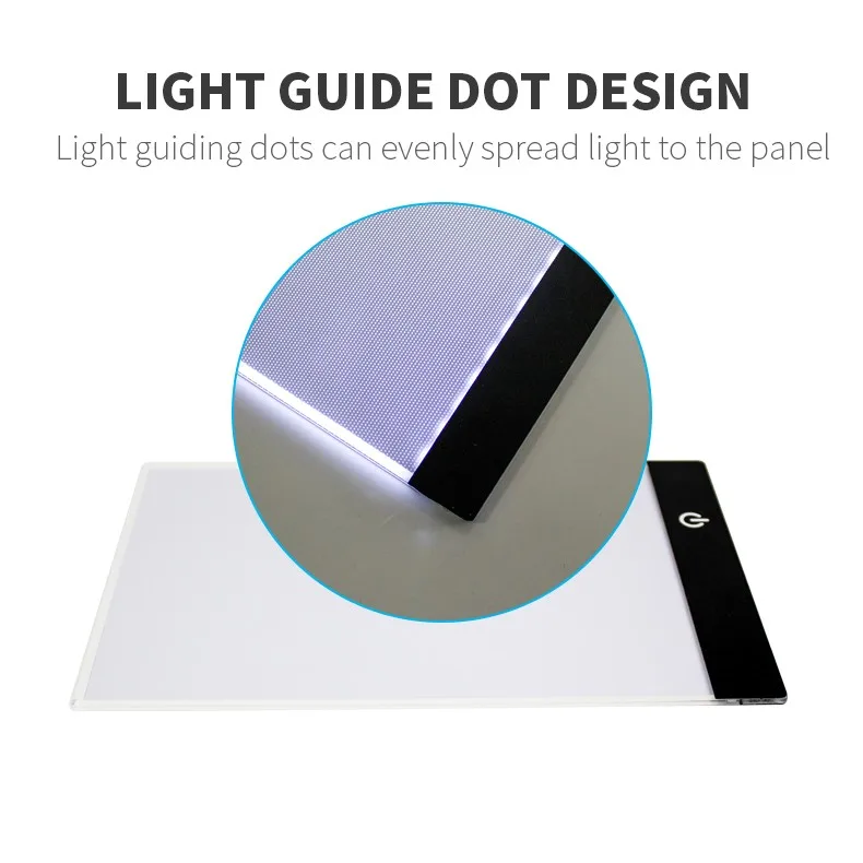 A5 Tracing Light Box Portable Led Light Table Tracer Board Dimmable ...