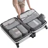 7 set packing cubes 7 piece travel luggage organizer