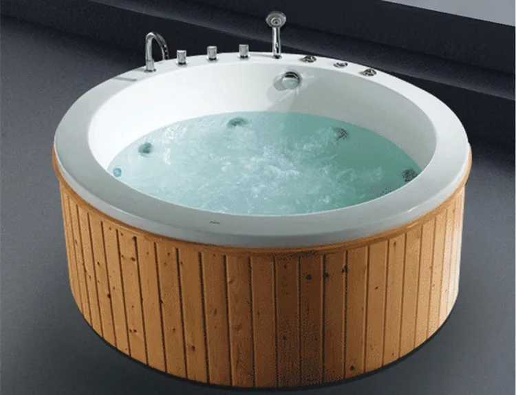 Round wholesale freestanding massage acylic bathtub