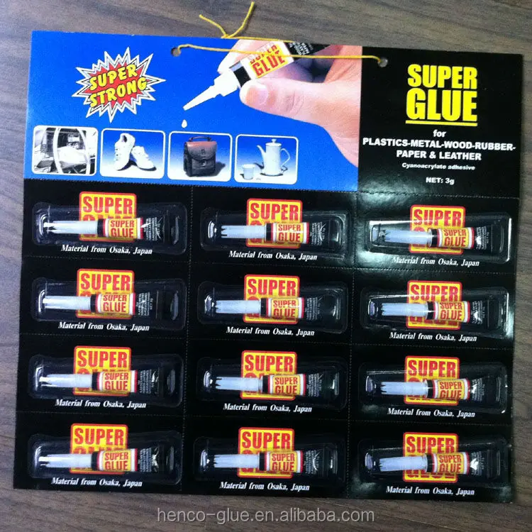fast setting super glue in aluminum tube 12tube one card, View super