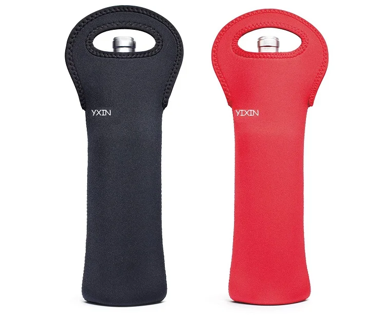 Blank White Sublimation Custom Neoprene Single Wine Bottle Carrier Tote