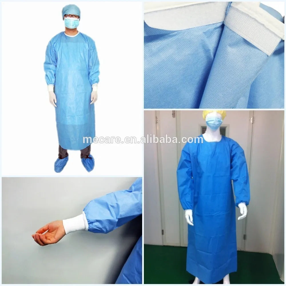 Medical Biodegradable Disposable Yellow Isolation Gown Laboratory
