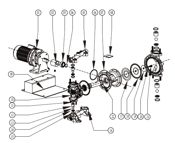 Polypropylene and Fluoroplastics electric diaphragm pump for acid or alkali or corrosive liquid transportation