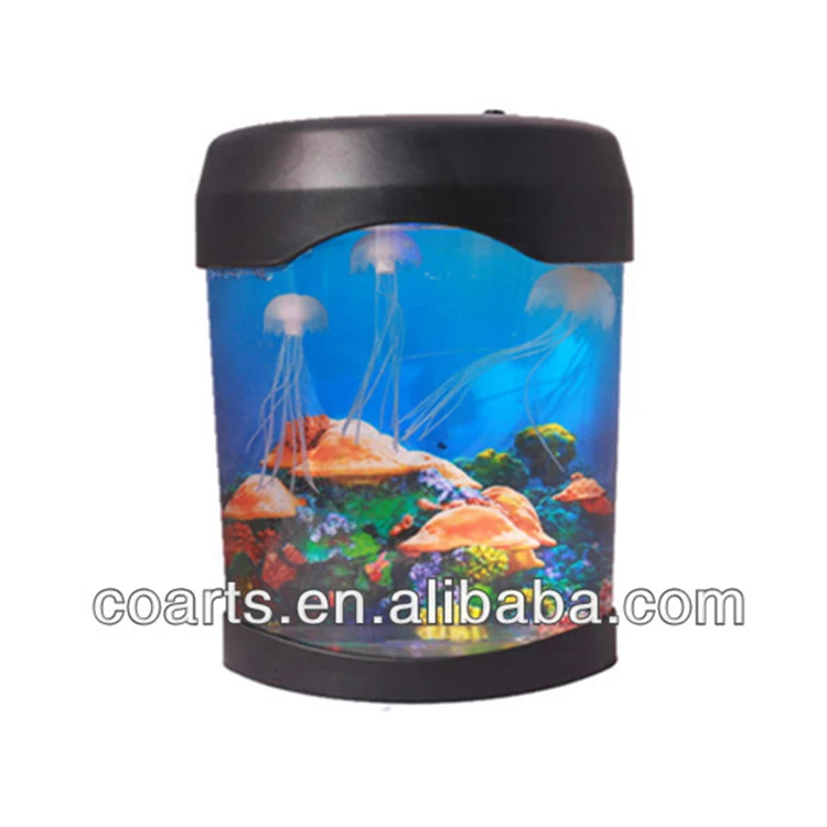 Desktop Jellyfish Aquarium Tank With Colorful Led Lights Buy