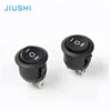 KCD1-105-3 round rocker switch 3 position on off on become warped plate switch black