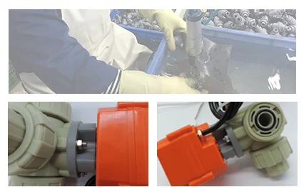 PPH DC 24V motorized 1/2 inch 3 way electric motor ball valve