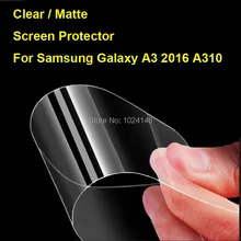 New HD Clear / Anti-Glare Matte Screen Protector For Samsung Galaxy A3 2016 A310 A3100 Protective Film Guard With Cleaning Cloth