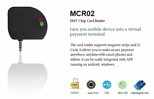 Portable OTG Audio Jack Mobile Phone NFC smart chip card Reader MCR02 - ANKUX.COM