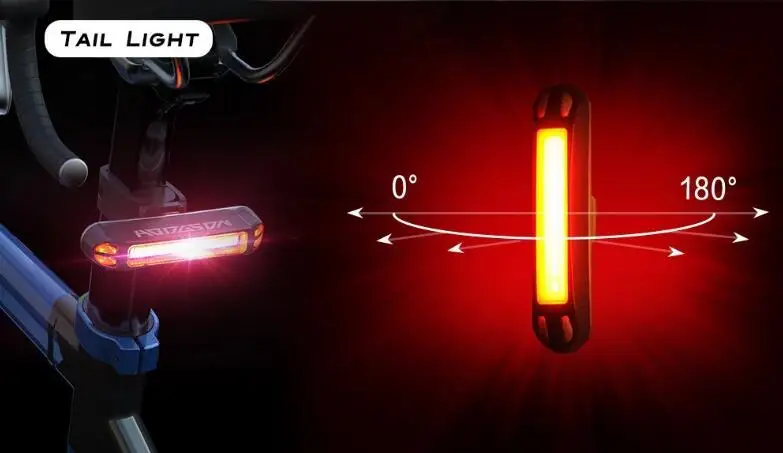 New 300 lumens 2256 bike lights USB charging headlights with mountain bike warning taillights